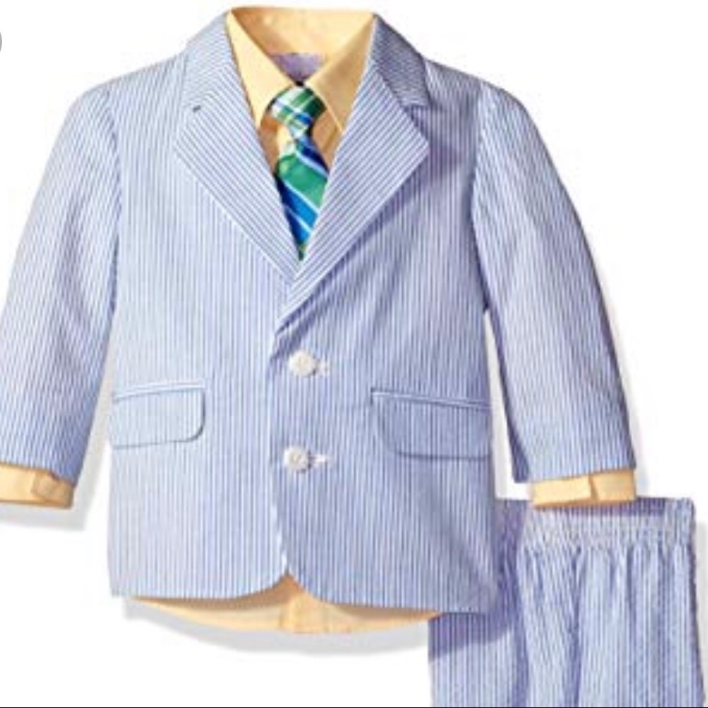 IZOD 4 piece seersucker suit for baby - Picture 2 of 6